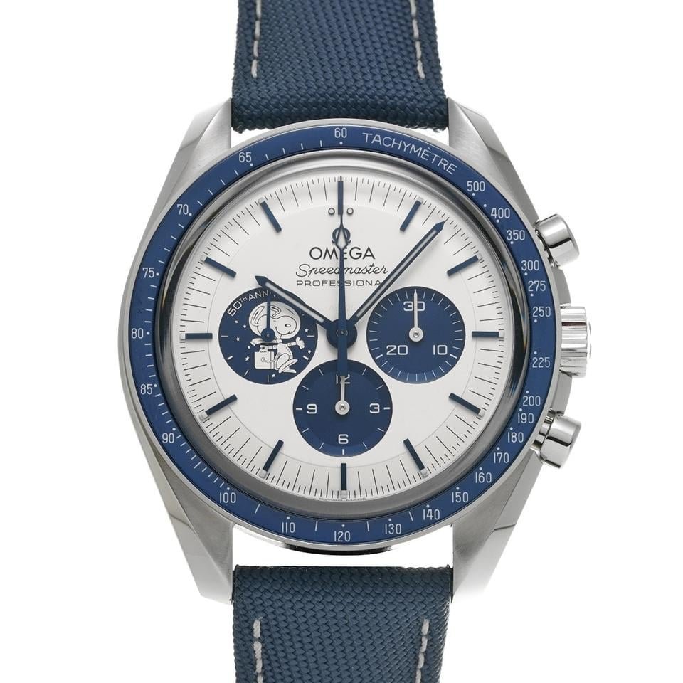 Omega Speedmaster Professional "Silver Snoopy Award" 50th Anniversary Blue Men's Watch