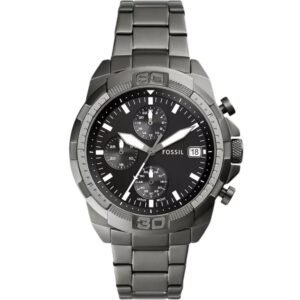 FOSSIL Bronson Chronograph Black Stainless Steel Men’s Watch – FS5852