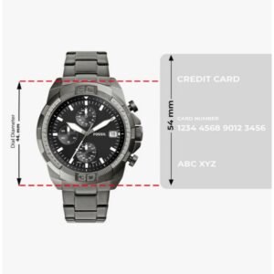 FOSSIL Bronson Chronograph Black Stainless Steel Men’s Watch – FS5852 - Image 8