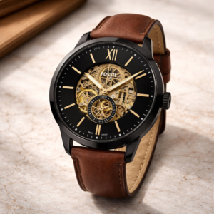Alternative view of FOSSIL Towns Men Automatic Brown Dial Leather Watch – ME3098