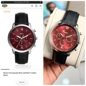 Fossil Neutra Chronograph Red Dial Leather Watch – Premium Statement Edition - Image 3