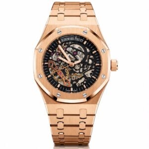Alternative view of Audemars Piguet Royal Oak Skeleton Open worked Rose Gold Metal Men's Watch