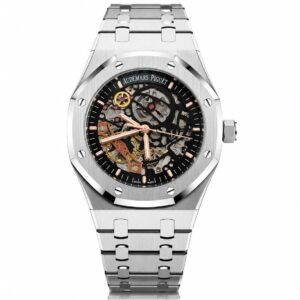 Audemars Piguet Royal Oak Skeleton Openworked Silver Metal Men's Watch - Image 4