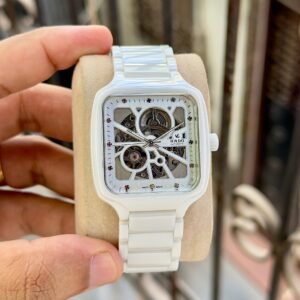Rado True Square Open Heart Automatic White High-Tech Ceramic Rainbow Dial Unisex Watch (R27073712) - Image 3