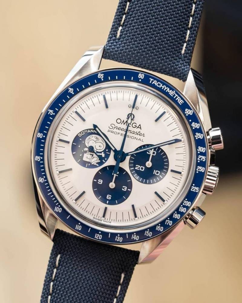Omega Speedmaster Professional "Silver Snoopy Award" 50th Anniversary Blue Men's Watch - Image 4