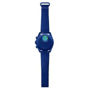 Omega x Swatch Bioceramic MoonSwatch "Mission to Earthphase" Snoopy Blue Edition Watch - Image 3
