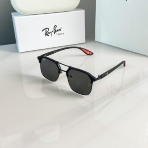 Alternative view of Ray-Ban 04 Full Black Scuderia Ferrari Edition Sunglasses | Premium Metal Frame | Black UV400 Lenses