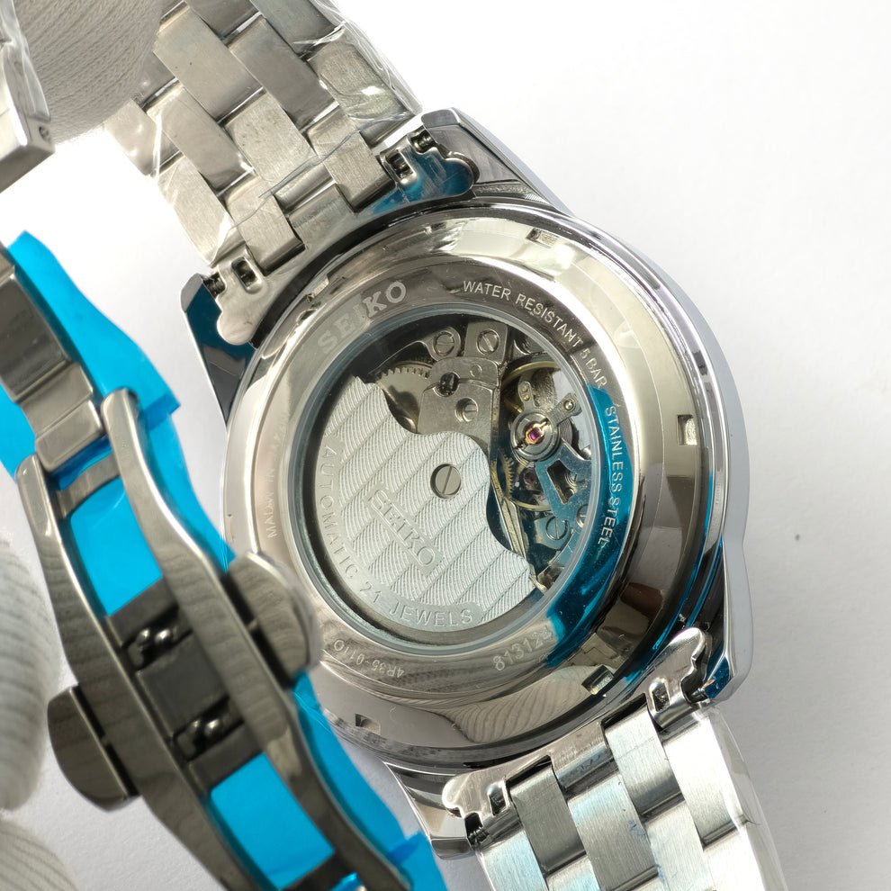 Seiko Presage Cocktail Time Open Heart Sunray Silver Dial Stainless Steel Men's Watch - Image 6