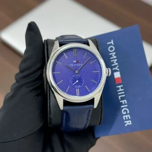 Alternative view of TOMMY HILFIGER Curis Blue Dial Leather Strap Watch