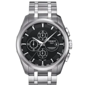 Tissot Couturier Chronograph Black Dial Stainless Steel Men's Watch - Image 3