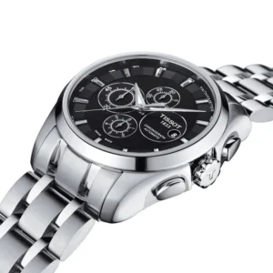 Tissot Couturier Chronograph Black Dial Stainless Steel Men's Watch - Image 5
