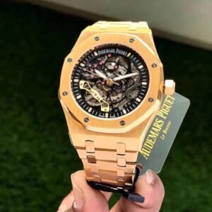 Audemars Piguet Royal Oak Skeleton Openworked Yellow Gold Metal Men's Watch - Image 3