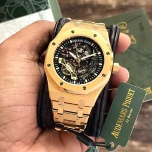 Audemars Piguet Royal Oak Skeleton Openworked Yellow Gold Metal Men's Watch