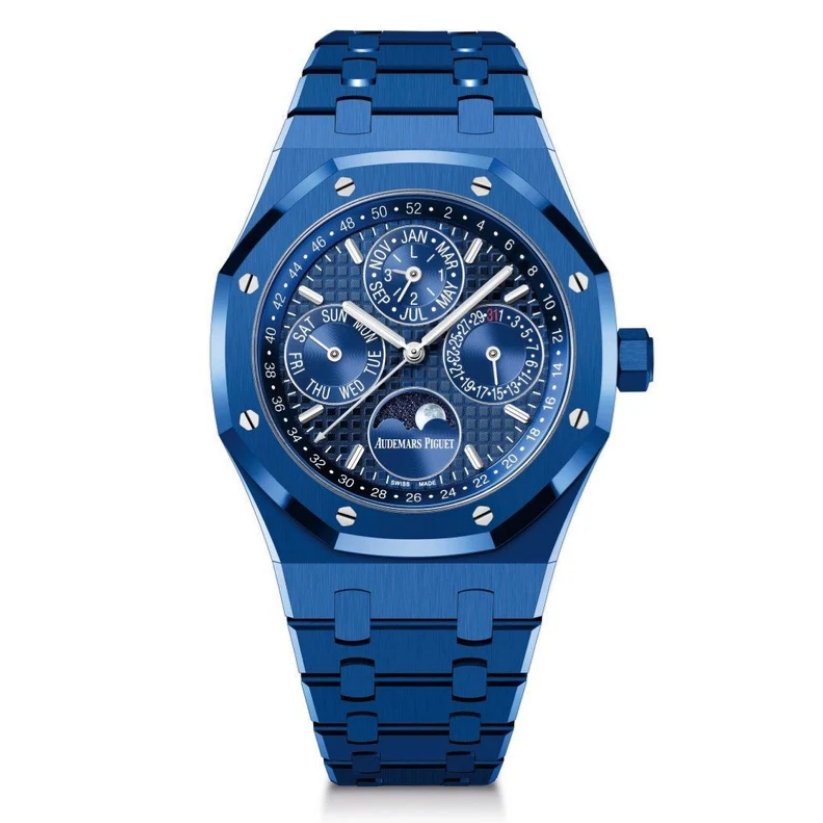 Audemars Piguet Royal Oak Perpetual Calendar Electric Blue Men's Watch – Celebrity Choice - Image 3