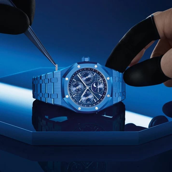 Audemars Piguet Royal Oak Perpetual Calendar Electric Blue Men's Watch – Celebrity Choice - Image 2