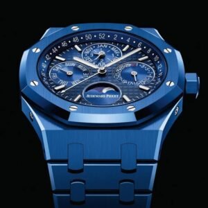 Audemars Piguet Royal Oak Perpetual Calendar Electric Blue Men's Watch – Celebrity Choice - Image 4