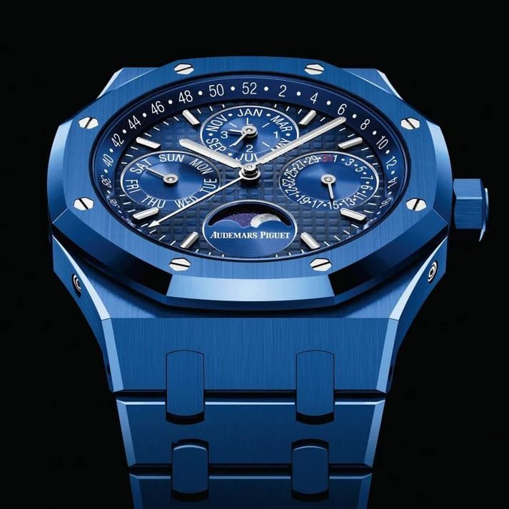 Audemars Piguet Royal Oak Perpetual Calendar Electric Blue Men's Watch – Celebrity Choice - Image 4