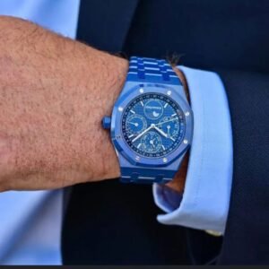 Audemars Piguet Royal Oak Perpetual Calendar Electric Blue Men's Watch – Celebrity Choice - Image 5