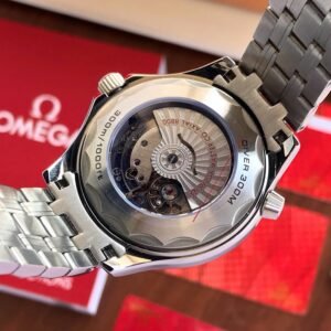 Omega Seamaster Diver 300M Co-Axial Blue Wave Dial Stainless Steel Men's Watch - Image 3
