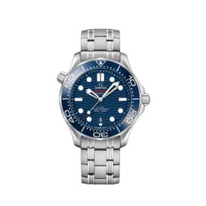 Omega Seamaster Diver 300M Co-Axial Blue Wave Dial Stainless Steel Men's Watch