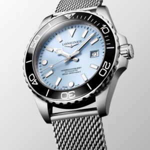 Longines HydroConquest Automatic Ice Blue Dial Stainless Steel Mesh Men's Watch