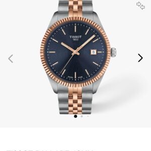 Alternative view of Tissot Ballade 40mm Two-Tone Rose Gold Fluted Bezel Blue Dial Men's Watch