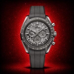 Omega Speedmaster Dark Side of the Moon Grey Ceramic Rubber Strap Men's Watch
