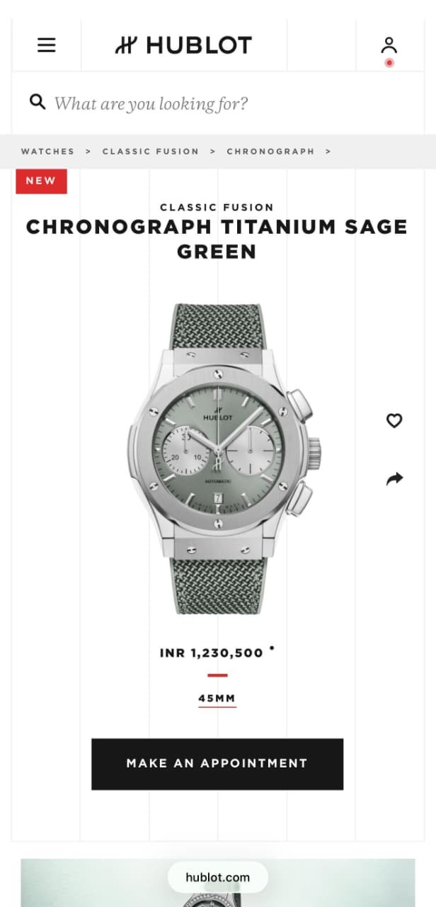 Hublot Classic Fusion Chronograph Titanium Sage Green 45mm Men's Watch - Image 4