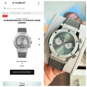 Alternative view of Hublot Classic Fusion Chronograph Titanium Sage Green 45mm Men's Watch