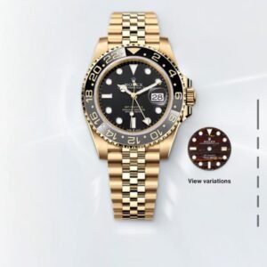 Alternative view of Rolex GMT-Master II 126718GRNR Yellow Gold Black Dial Jubilee Bracelet Men's Watch