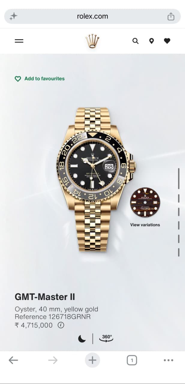 Rolex GMT-Master II 126718GRNR Yellow Gold Black Dial Jubilee Bracelet Men's Watch - Image 2