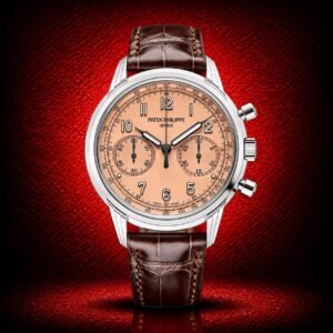 Patek Philippe Complications 5172G-010 Salmon Dial Chronograph Brown Leather Men's Watch - Image 3