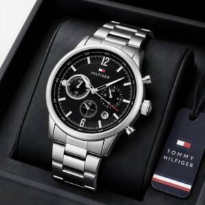Tommy Hilfiger Multi-Function Chronograph Black Dial Stainless Steel Men's Watch (TH1791943W)
