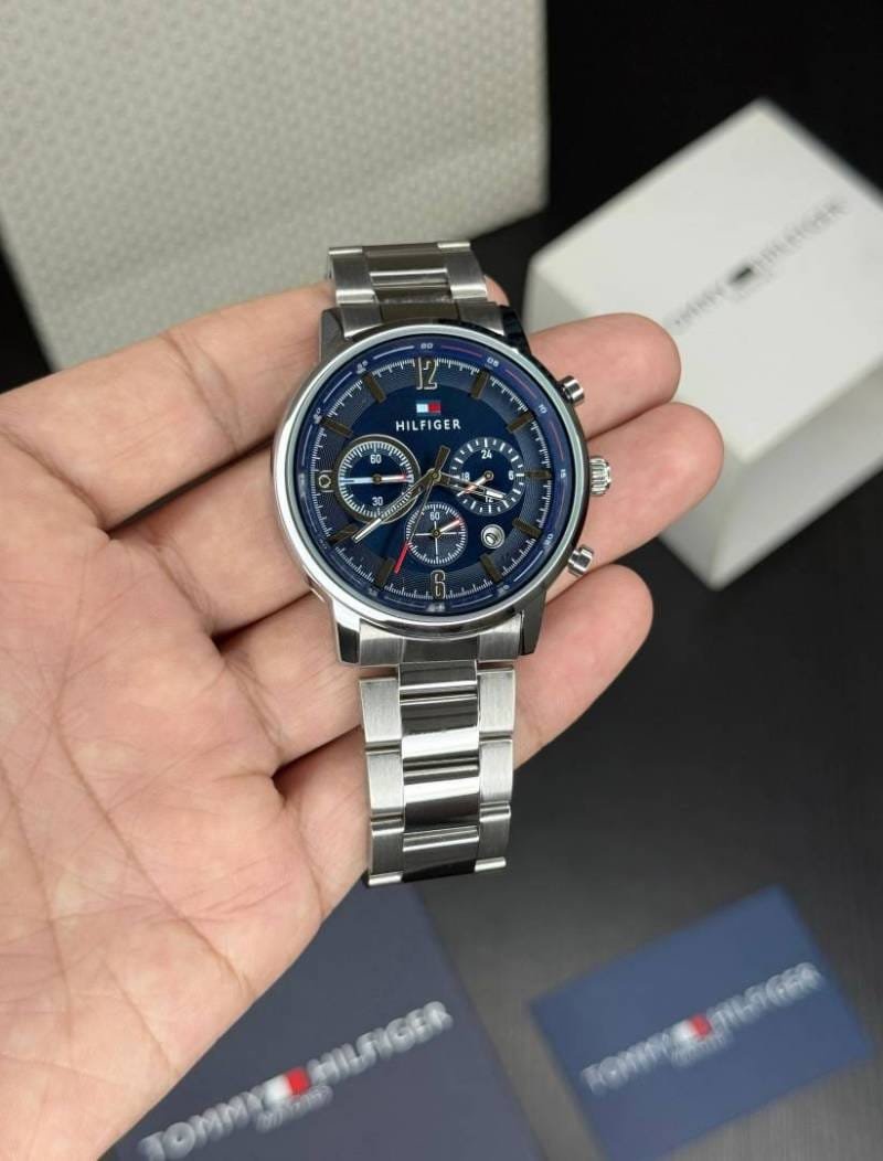 Tommy Hilfiger Multi-Function Chronograph Royal Blue Dial Stainless Steel Men's Watch