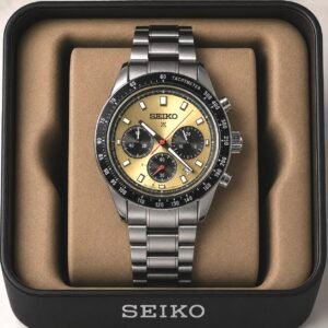 Seiko Prospex Speedtimer Chronograph Champagne Gold Dial Stainless Steel Men's Watch