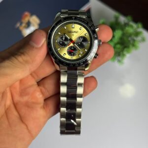 Seiko Prospex Speedtimer Chronograph Champagne Gold Dial Stainless Steel Men's Watch - Image 4