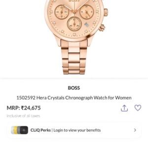 BOSS Hera Crystals Chronograph Rose Gold Dial Stainless Steel Women's Watch (1502592) - Image 4