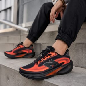 New Balance Fresh Foam X Ellipse V1 Black Sunset Orange Men's Running Shoes - Image 7