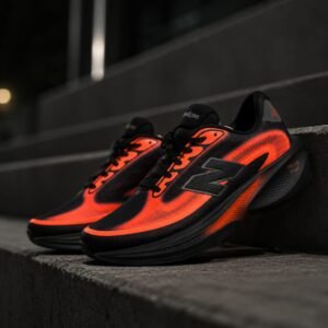 New Balance Fresh Foam X Ellipse V1 Black Sunset Orange Men's Running Shoes - Image 5