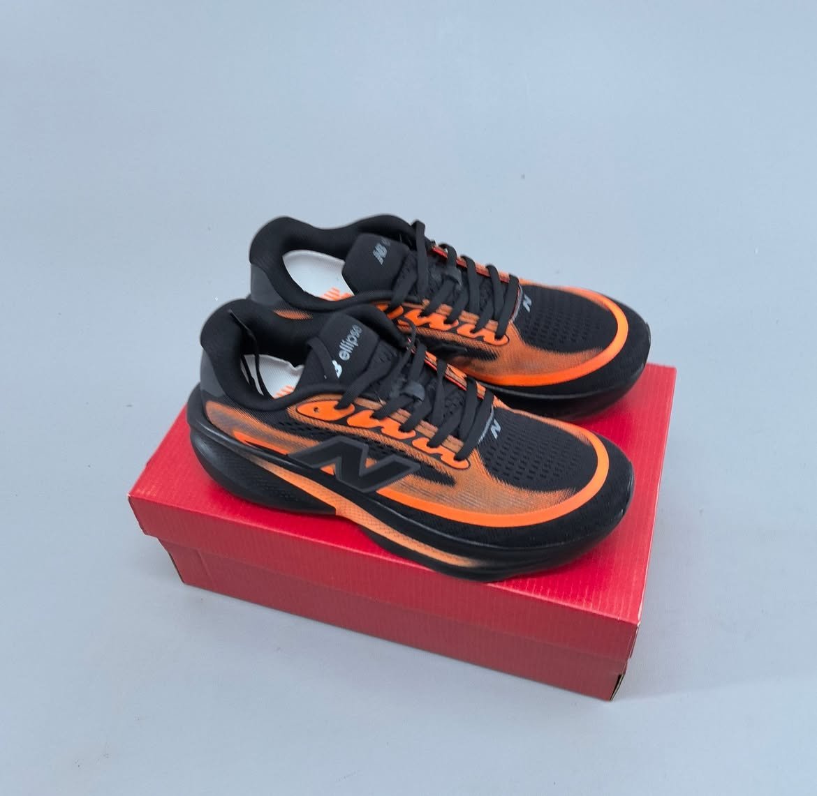 New Balance Fresh Foam X Ellipse V1 Black Sunset Orange Men's Running Shoes - Image 3
