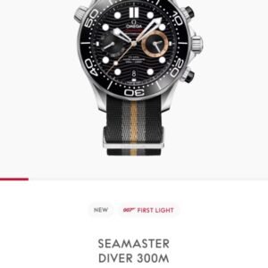 Alternative view of Omega Seamaster Diver 300M Chronograph 007 First Light Edition 44mm Men's Watch
