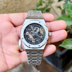 Alternative view of Audemars Piguet Royal Oak Skeleton Openworked Silver Metal Men's Watch