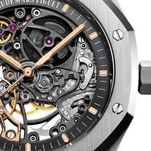 Audemars Piguet Royal Oak Skeleton Openworked Silver Metal Men's Watch - Image 5