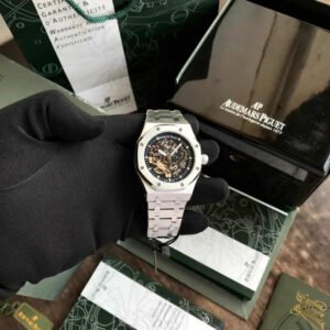 Audemars Piguet Royal Oak Skeleton Openworked Silver Metal Men's Watch - Image 8