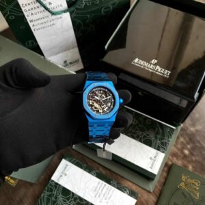 Alternative view of Audemars Piguet Royal Oak Skeleton Openworked Matte Black Metal Men's Watch