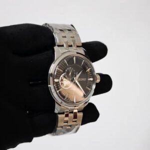Seiko Presage Cocktail Time Open Heart Sunray Black Dial Stainless Steel Men's Watch - Image 4