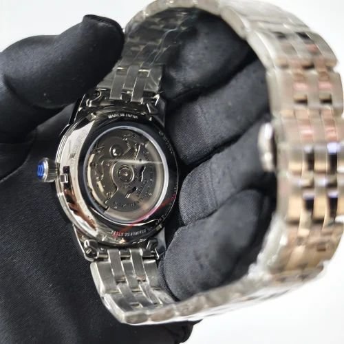 Seiko Presage Cocktail Time Open Heart Sunray Black Dial Stainless Steel Men's Watch - Image 5