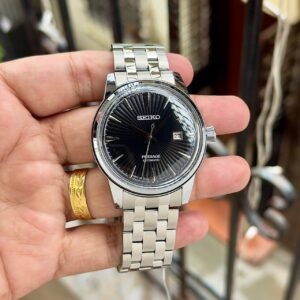 Seiko Presage Cocktail Time Automatic Radial Guilloché Dial Stainless Steel Men's Watch