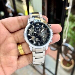 Casio Edifice World Time Map Dial Stainless Steel Men's Watch (EX295 / ETD-300D)