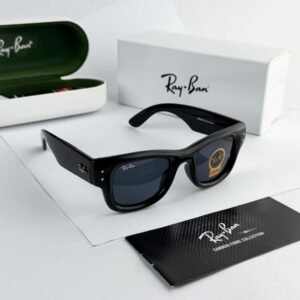 Alternative view of Ray-Ban AWGE Edition Bold Rectangular Glossy Black Sunglasses (G-15 Lenses)